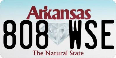 AR license plate 808WSE