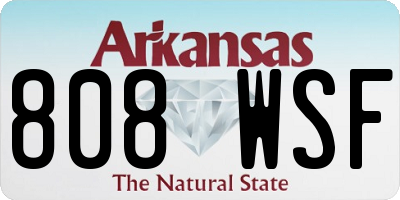 AR license plate 808WSF