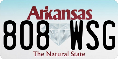 AR license plate 808WSG