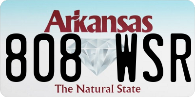 AR license plate 808WSR