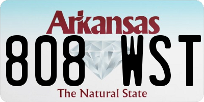 AR license plate 808WST