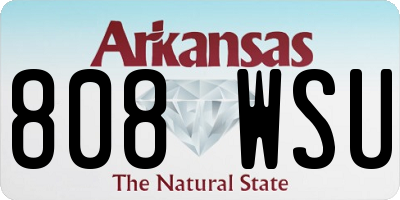 AR license plate 808WSU
