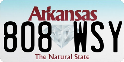 AR license plate 808WSY