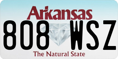 AR license plate 808WSZ
