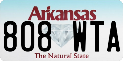 AR license plate 808WTA