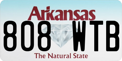 AR license plate 808WTB