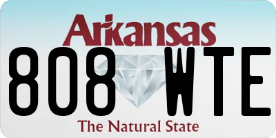 AR license plate 808WTE