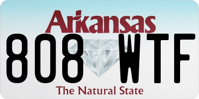 AR license plate 808WTF