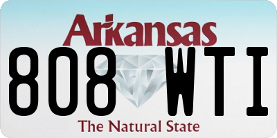 AR license plate 808WTI