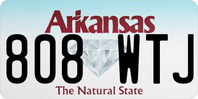 AR license plate 808WTJ