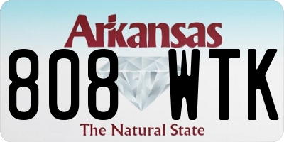 AR license plate 808WTK