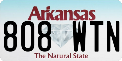 AR license plate 808WTN