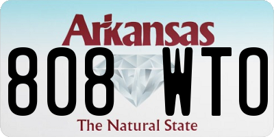 AR license plate 808WTO