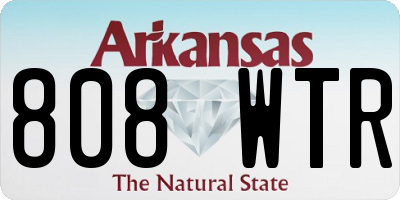 AR license plate 808WTR