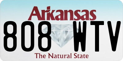 AR license plate 808WTV