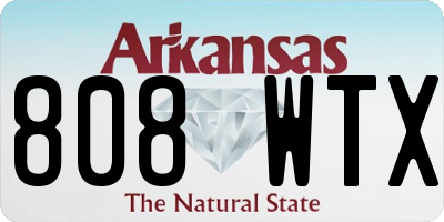 AR license plate 808WTX