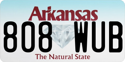 AR license plate 808WUB