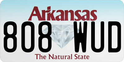 AR license plate 808WUD