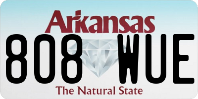 AR license plate 808WUE