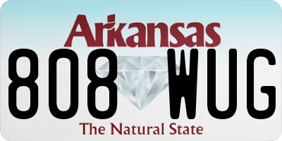 AR license plate 808WUG