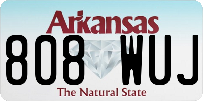 AR license plate 808WUJ