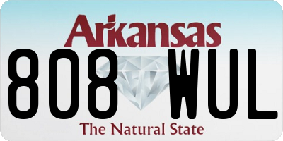 AR license plate 808WUL