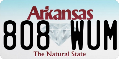 AR license plate 808WUM