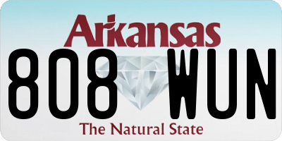AR license plate 808WUN