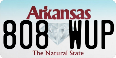 AR license plate 808WUP