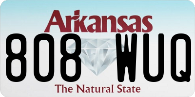 AR license plate 808WUQ