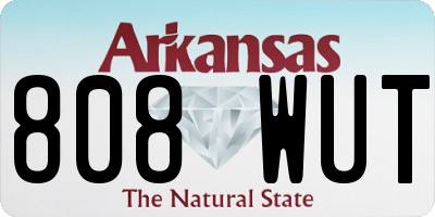 AR license plate 808WUT