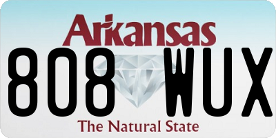 AR license plate 808WUX