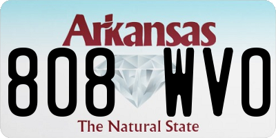 AR license plate 808WVO