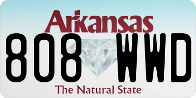 AR license plate 808WWD