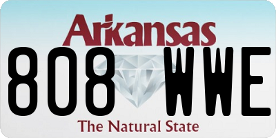 AR license plate 808WWE