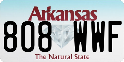 AR license plate 808WWF