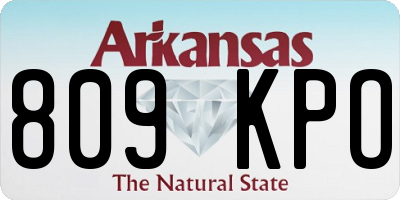 AR license plate 809KPO