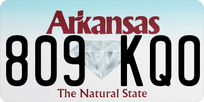AR license plate 809KQO