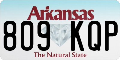 AR license plate 809KQP