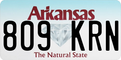 AR license plate 809KRN