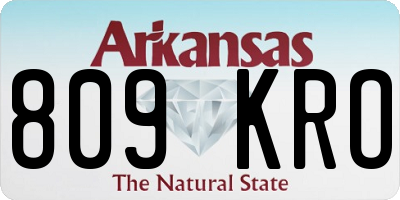 AR license plate 809KRO