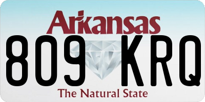 AR license plate 809KRQ