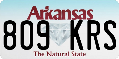 AR license plate 809KRS
