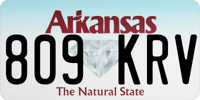 AR license plate 809KRV
