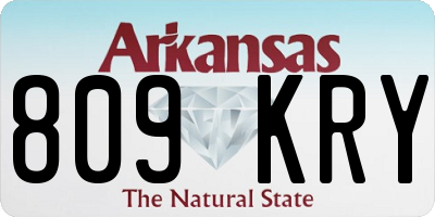 AR license plate 809KRY