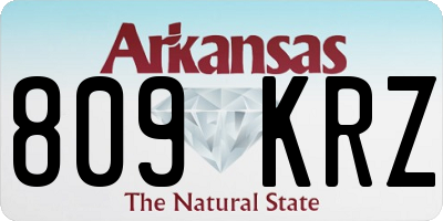 AR license plate 809KRZ