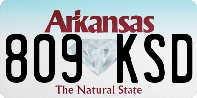 AR license plate 809KSD