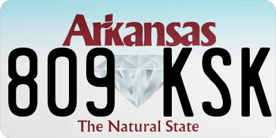 AR license plate 809KSK