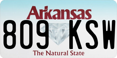 AR license plate 809KSW