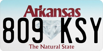 AR license plate 809KSY